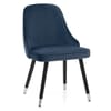 Glam Dining Chair Blue Velvet