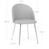 Novello Dining Chair Light Grey