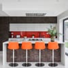 Stitch Bar Stool Orange