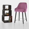 Glam Bar Stool Purple Velvet