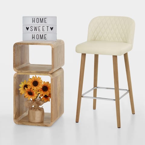 Pacific Wooden Stool Cream