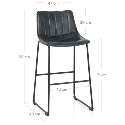 Tucker Stool Antique Slate Dimensions