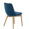 Kobe Dining Chair Oak & Blue Velvet