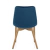 Kobe Dining Chair Oak & Blue Velvet