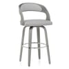 Alicia Grey Wooden Stool