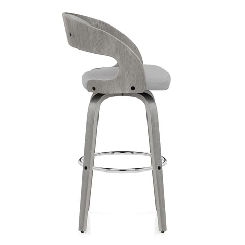 Alicia Grey Wooden Stool