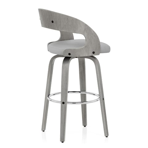 Alicia Grey Wooden Stool