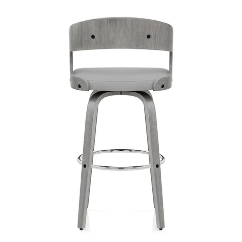 Alicia Grey Wooden Stool