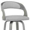 Alicia Grey Wooden Stool