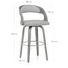 Alicia Grey Wooden Stool