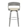 Alicia Grey Wooden Stool Cream