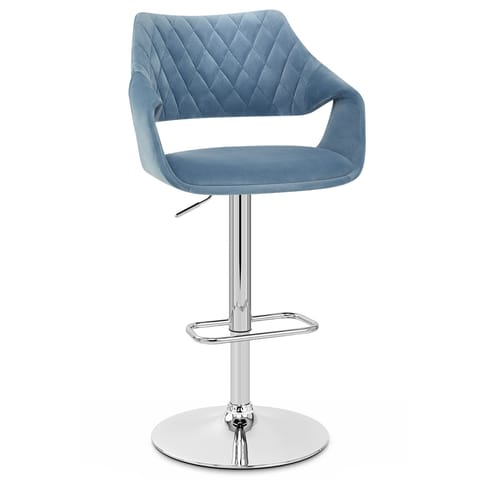 Fairfield Bar Stool Blue Velvet