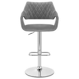 Fairfield Bar Stool Grey Velvet