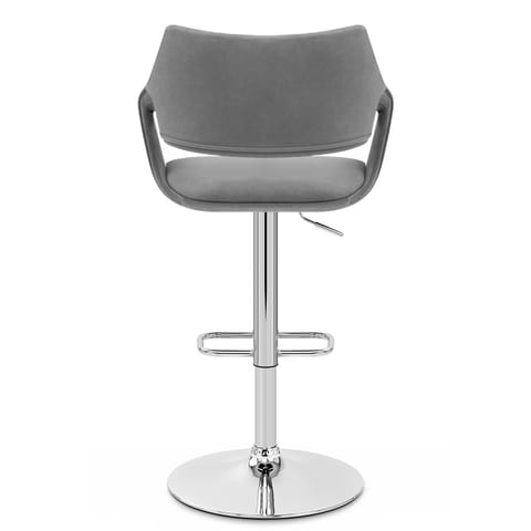Fairfield Bar Stool Grey Velvet