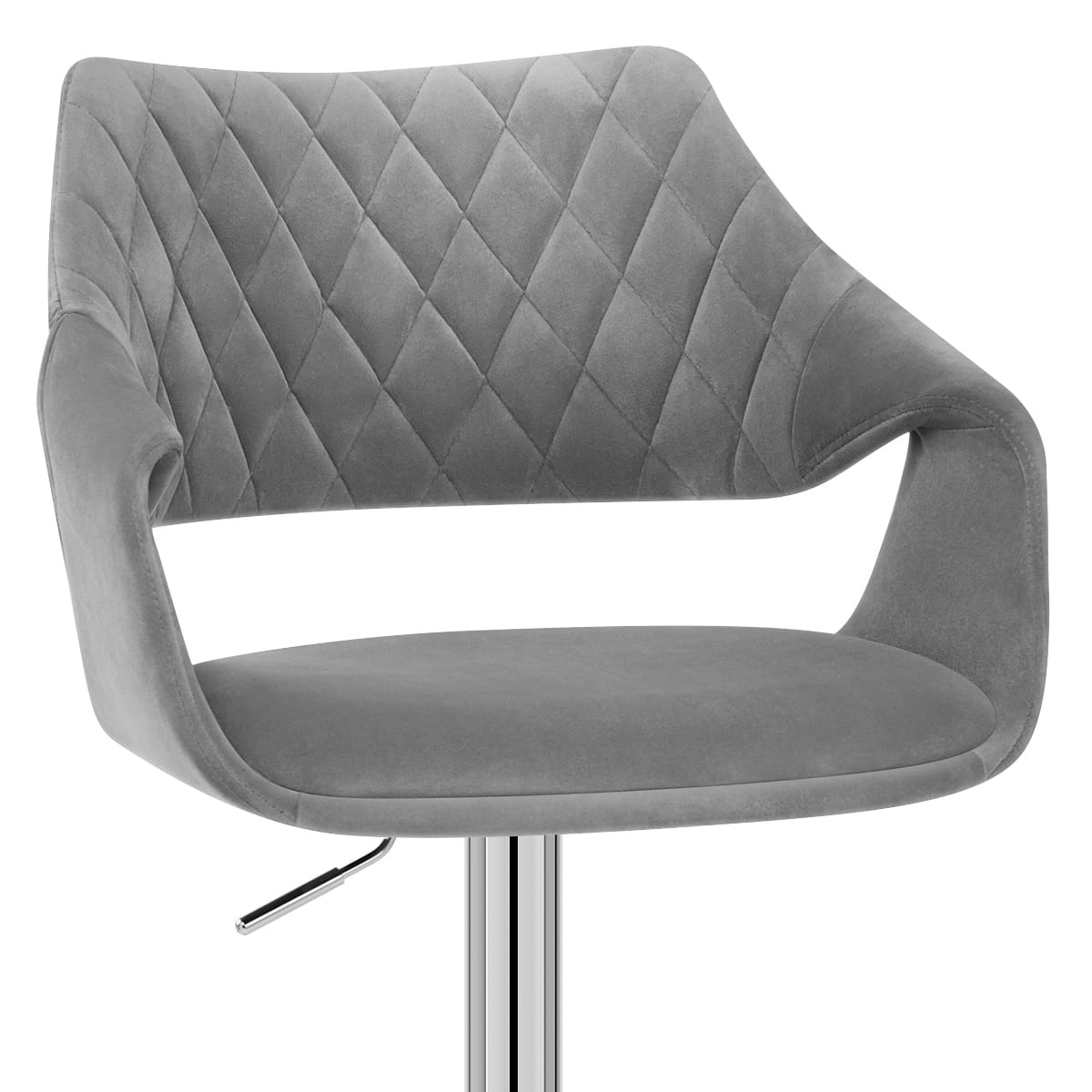 Fairfield Bar Stool Grey Velvet