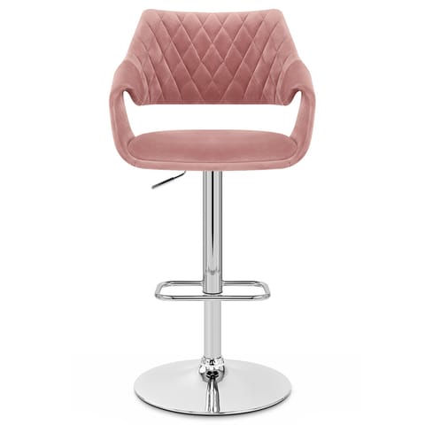 Fairfield Bar Stool Pink Velvet