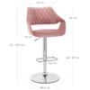 Fairfield Bar Stool Pink Velvet