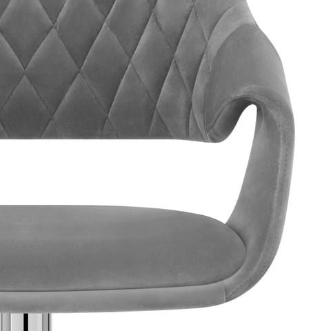 Fairfield Bar Stool Grey Velvet