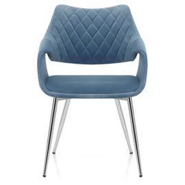 Fairfield Chrome Chair Blue Velvet