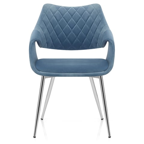 Fairfield Chrome Chair Blue Velvet