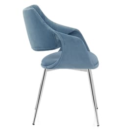 Fairfield Chrome Chair Blue Velvet