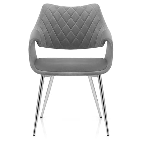 Fairfield Chrome Chair Grey Velvet