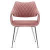 Fairfield Chrome Chair Pink Velvet