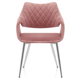 Fairfield Chrome Chair Pink Velvet