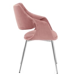 Fairfield Chrome Chair Pink Velvet