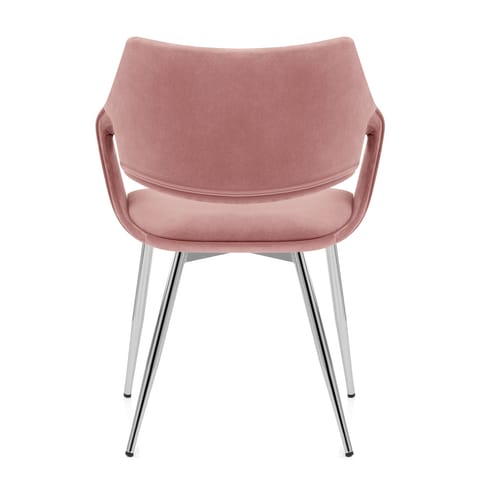 Fairfield Chrome Chair Pink Velvet