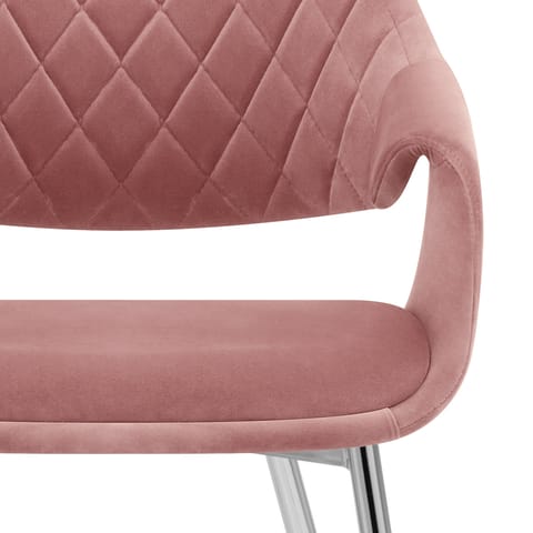 Fairfield Chrome Chair Pink Velvet