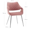 Fairfield Chrome Chair Pink Velvet