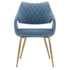 Fairfield Gold Chair Blue Velvet