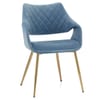 Fairfield Gold Chair Blue Velvet