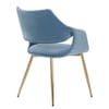 Fairfield Gold Chair Blue Velvet
