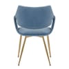 Fairfield Gold Chair Blue Velvet