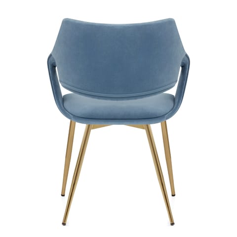 Fairfield Gold Chair Blue Velvet