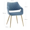 Fairfield Gold Chair Blue Velvet