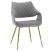 Fairfield Gold Chair Grey Velvet