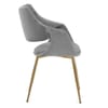 Fairfield Gold Chair Grey Velvet