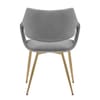 Fairfield Gold Chair Grey Velvet