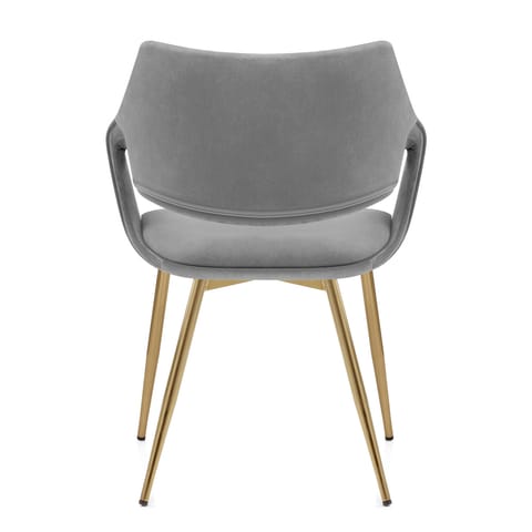 Fairfield Gold Chair Grey Velvet