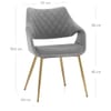 Fairfield Gold Chair Grey Velvet