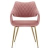 Fairfield Gold Chair Pink Velvet