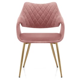 Fairfield Gold Chair Pink Velvet