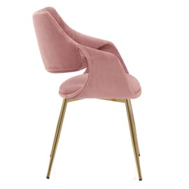 Fairfield Gold Chair Pink Velvet
