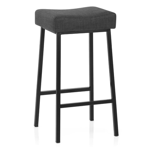 Uno Bar Stool Charcoal Fabric