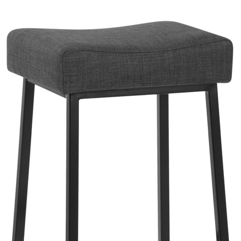 Uno Bar Stool Charcoal Fabric