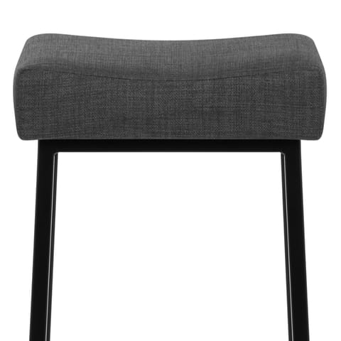 Uno Bar Stool Charcoal Fabric