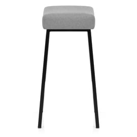 Uno Bar Stool Light Grey Fabric
